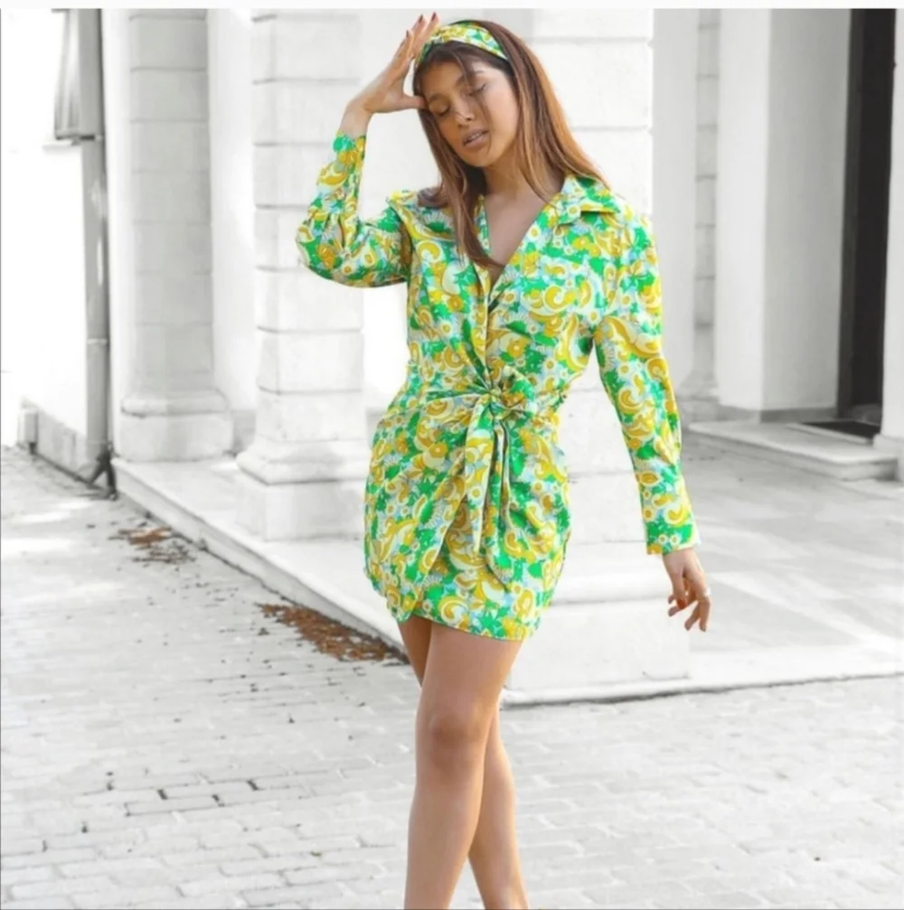 ZARA NWTs Bloggers Printed Dress - Picture 4 of 14